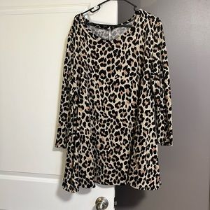 Plus Size Leopard Print Boutique Tunic